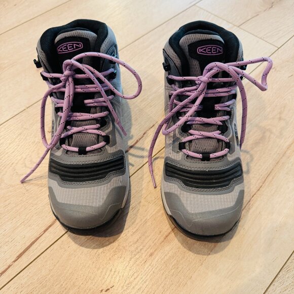KEEN Women's Size 7 Tempo Flex Waterproof Hiking Boots, Lavender, Like New - Picture 4 of 10